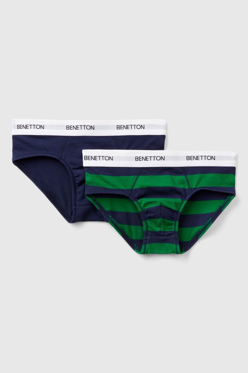 Two children's stretch cotton briefs Benetton - Berton Magazzini