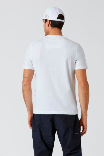 T-shirt basica in cotone manica corta uomo Bianco
