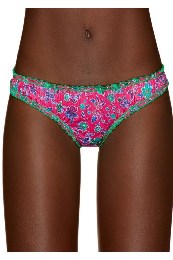 Women brazilian bottoms in stretch jersey with allover print