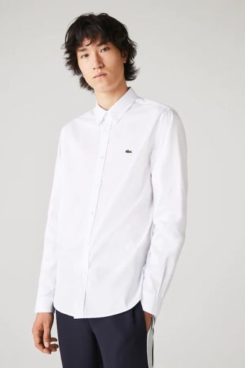 Camicia in cotone di alta qualita' uomo Bianco