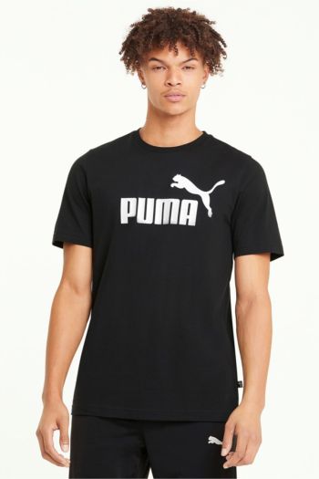 T-shirt con logo Puma uomo Nero