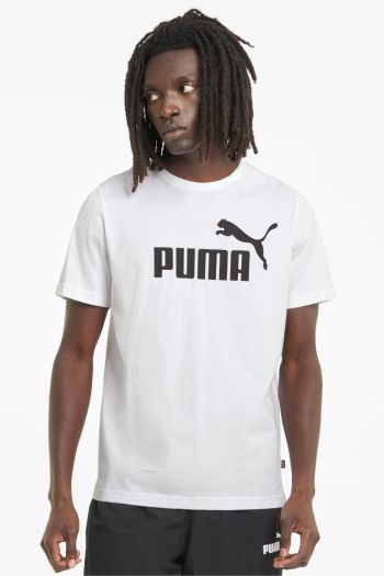 T-shirt con logo Puma uomo Bianco