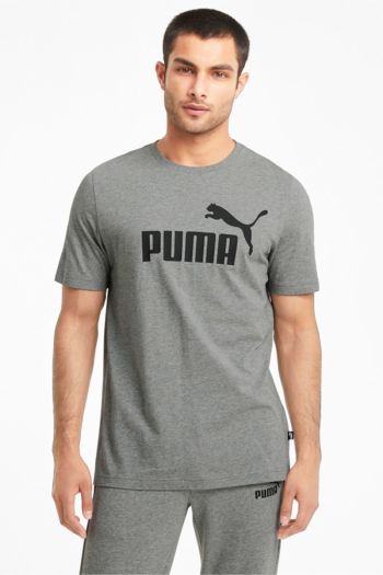 T-shirt con logo Puma uomo Grigio