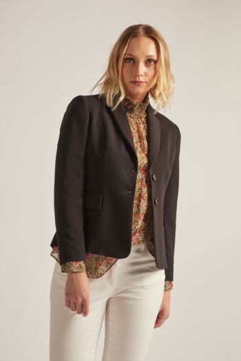 Women's slouchy-line stretch twill jacket