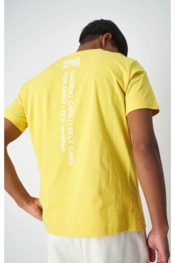 T-shirt eco-friendly in cotone biologico uomo Giallo