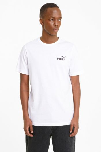 T-shirt con piccolo logo Essentials uomo Bianco