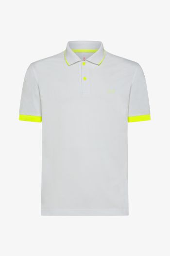 Men's polo shirt with fluo details