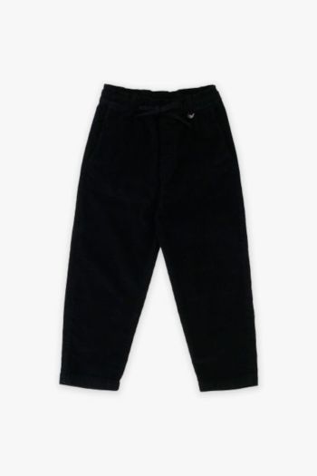 Boy's monochrome straight trousers with drawstring