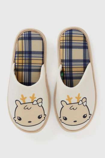 Mascot slippers in women's fabric