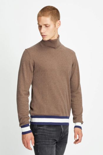 Men's crew-neck sweater in cashmere blend