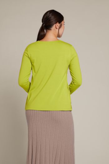 Shirt in two eco viscose fabrics for women