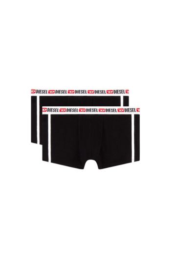 Set da due paia di boxer con banda laterale uomo Nero