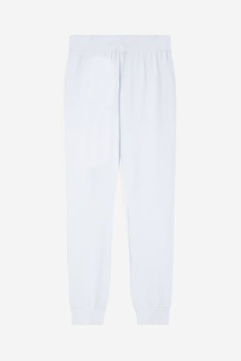 Pantaloni in french terry modal con fondo a polsino donna Bianco