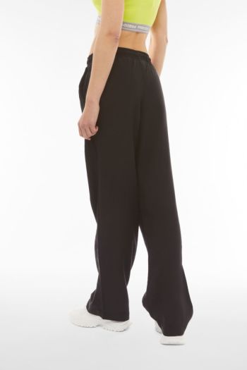 Women's wide leg trousers in lyocell twill