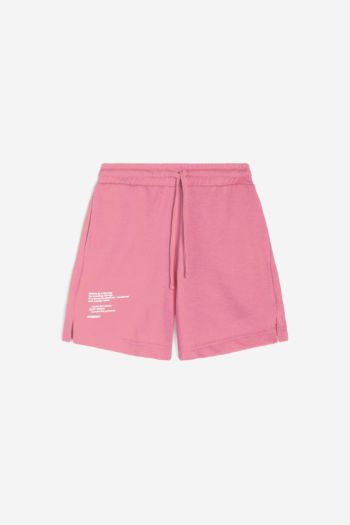 Pantaloncini in french terry con lettering stampa in tono donna Rosa