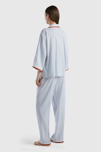 Monogram viscose pajamas for women