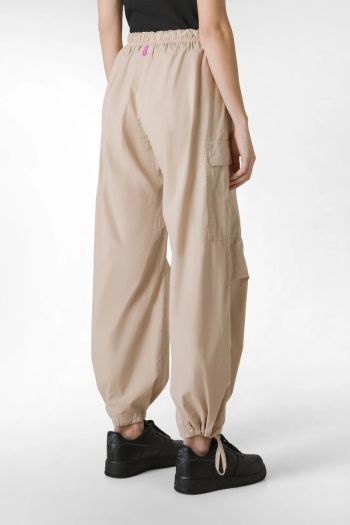 Women's poplin cargo trousers