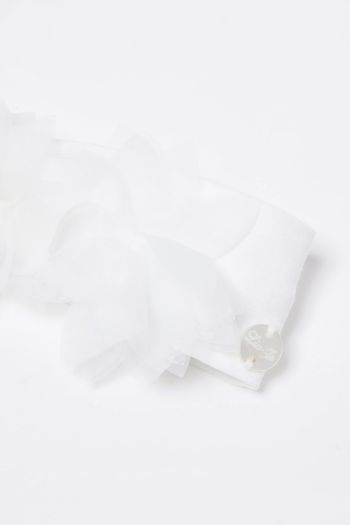 Fascia elastica con fiore bebe' Bianco