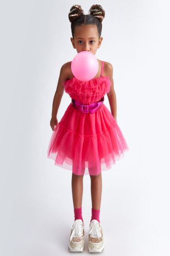 Little girl tulle formal dress