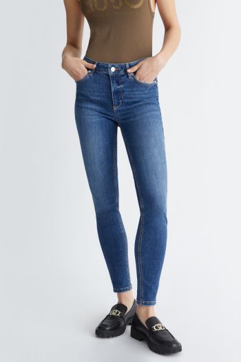 Women's slim bottom up jeans
