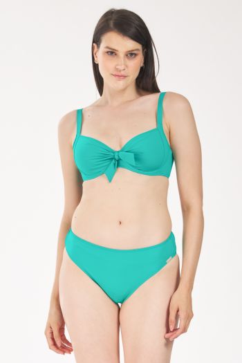 C cup bikini and high-waisted briefs for women