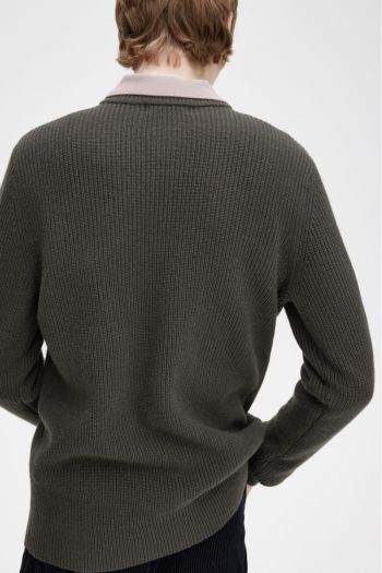 Men's textured lambswool sweater