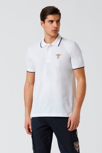 Men's basic short-sleeved cotton polo shirt