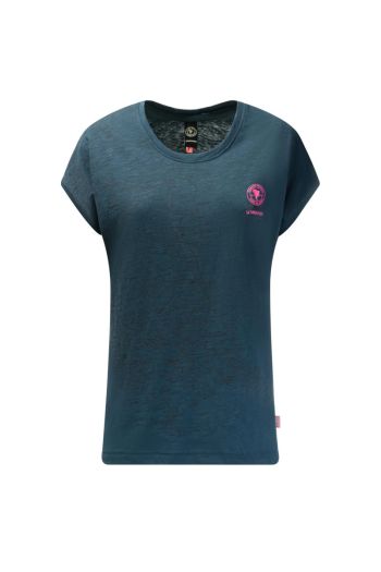 T-shirt girocollo donna Blu