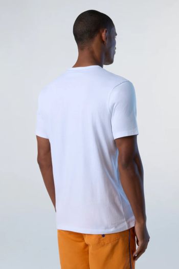 T-shirt con logo stampato uomo Bianco