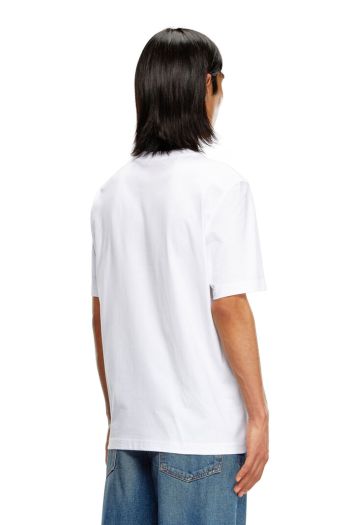 T-shirt con stampa flock uomo Bianco