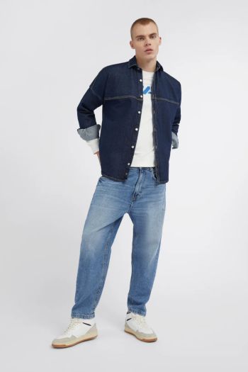 Jeans baggy fit uomo Azzurro